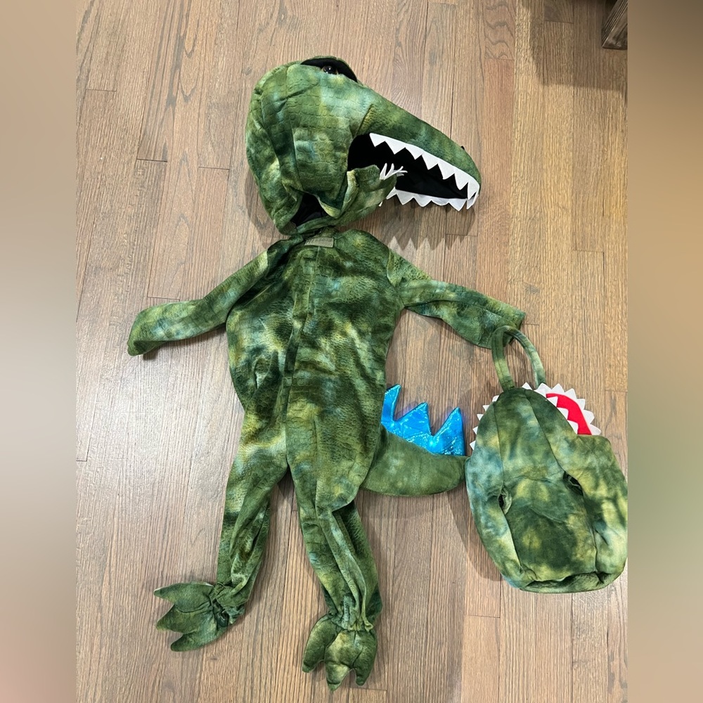 Pottery Barn Kids light up dinosaur costume 2T and candy bag